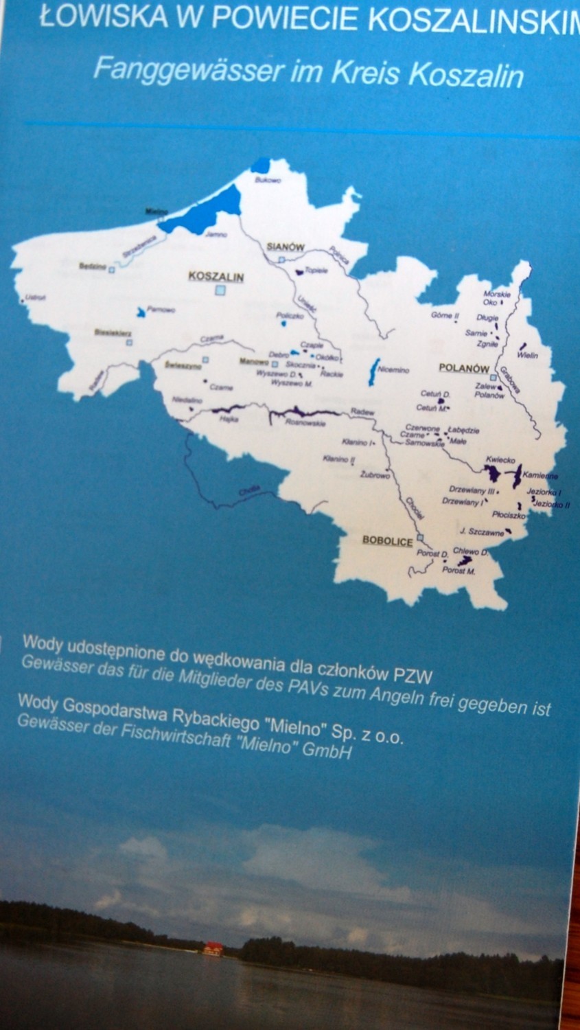 Mapa wędkarska powiatu koszalińskiego