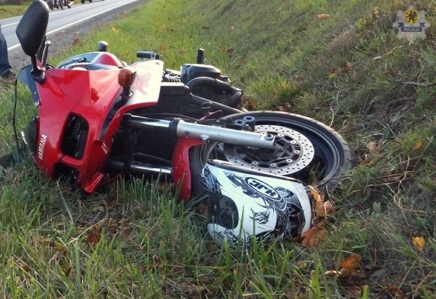 Glincz - wypadek z udziałem dwóch motocykli, 19.10.2014 r.