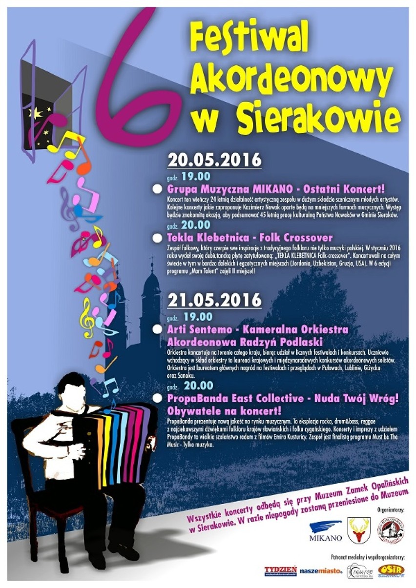 Mikano Sieraków zaprasza na 6. Festiwal Akordeonowy (20 - 21...