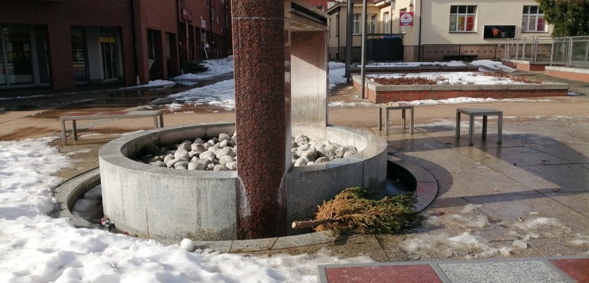 Pruszcz Gdański. Topniejący śnieg odsłania dziury, śmieci, puste butelki na ulicach i chodnikach |ZDJĘCIA