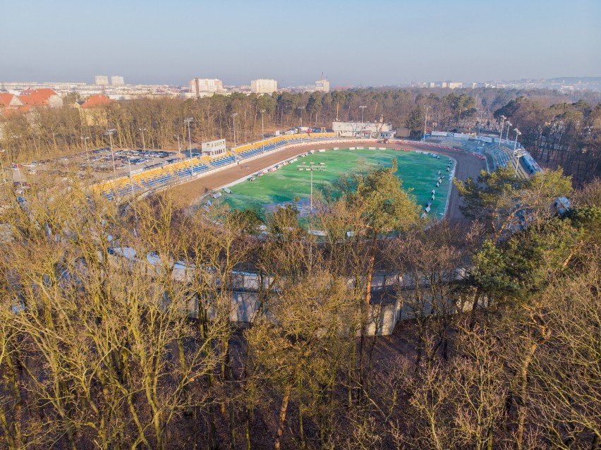 Stadion GKM Grudziądz z lotu ptaka