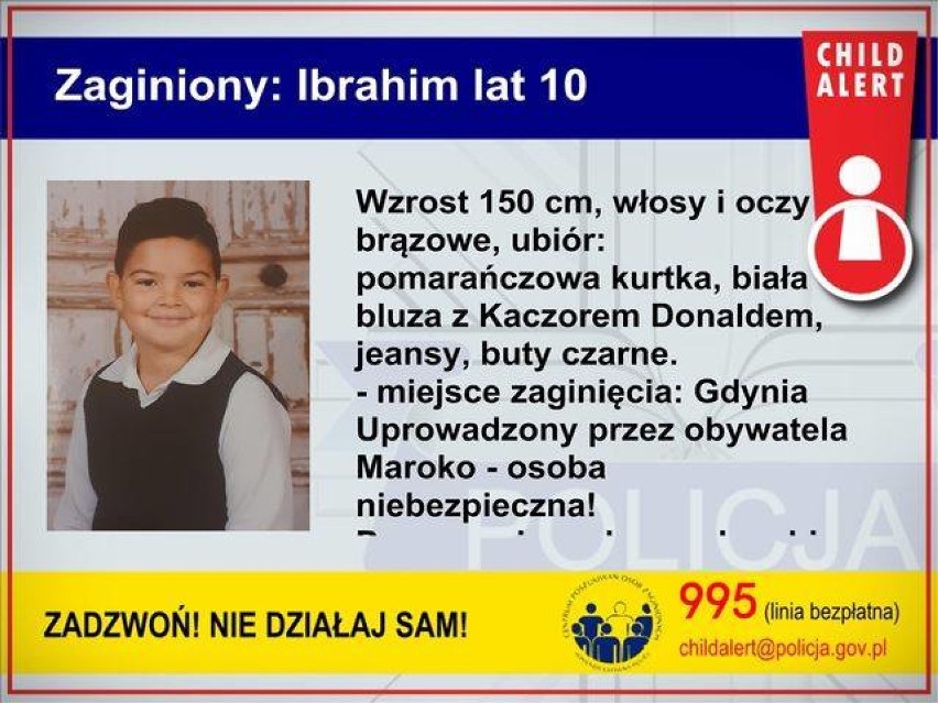 Child Alert: Został uprowadzony chłopczyk! Gdzie jest 10-letni Ibrahim?