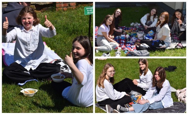Święto Patrona szkoły na wesoło w Pleszewie. Pleszewska "Trójka" świętuje piknikowo i patriotycznie. Tak się można bawić i uczyć w szkole