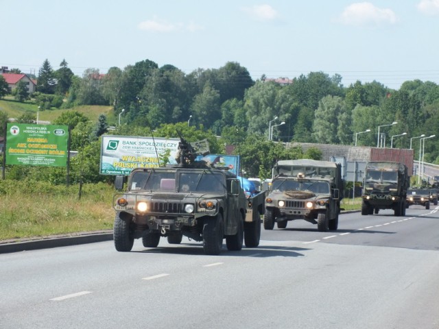 Amerykańscy żołnierze przejechali przez Kraśnik