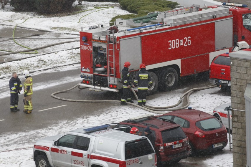 Pożar na Annopolu. Płomienie objęły całą halę, akcja gaśnicza potrwa do rana [ZDJĘCIA, WIDEO]