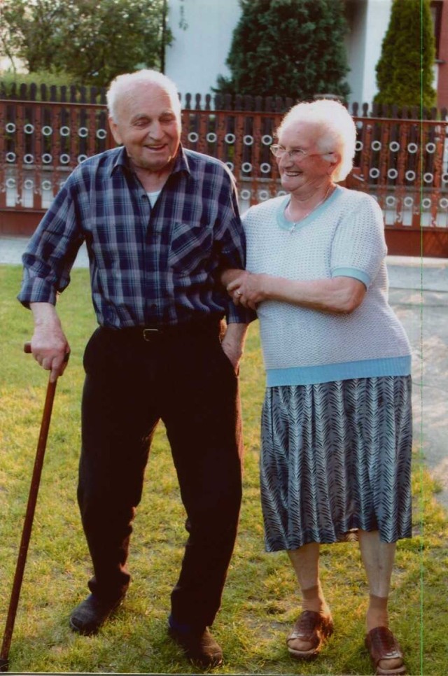 Antoni Ptak z żoną w latach dwutysięcznych