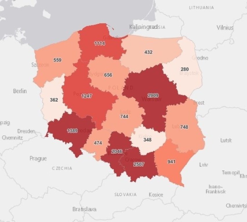Zachorowania na koronawirusa w Polsce 13.01.2022.