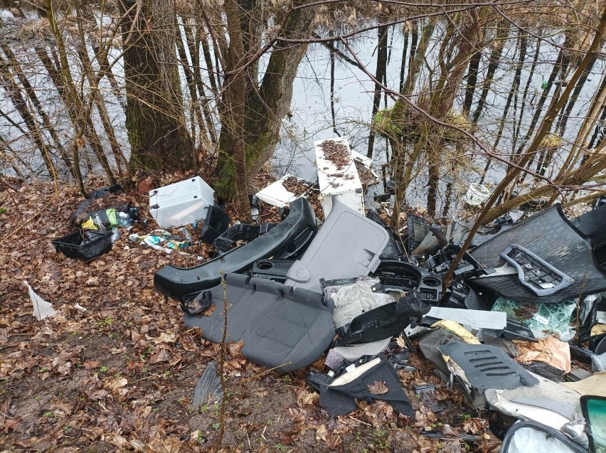 Dzikie wysypisko śmieci powstało w Kościerzynie na drodze za...