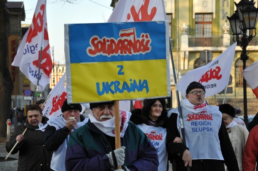 Solidarność dla Ukrainy - wiec poparcia w Słupsku