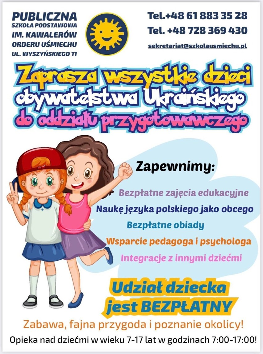 Pomogą dzieciom z Ukrainy w edukacji. Szkoła Podstawowa im....