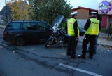 Wypadek Wierzchucino - motocykl zderzył się z osobówką ZDJĘCIA