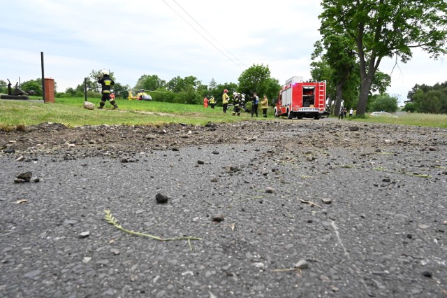 Wypadek w miejscowości Grobia - co ustaliły służby? (7.06.2020).