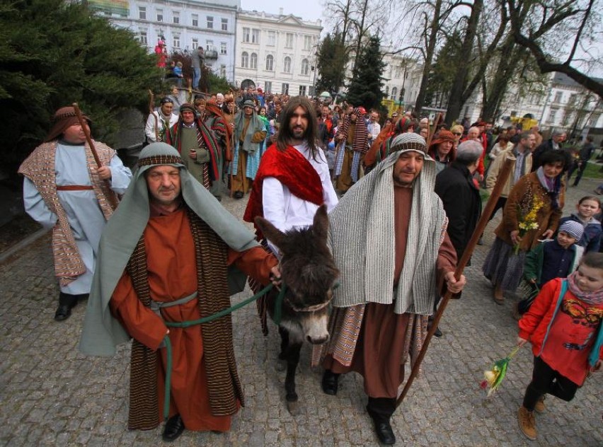 Piotrkowianie powitali Jezusa na osiołku