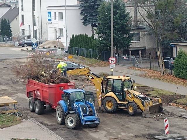 A to zdjęcie z sobotniego przesadzania drzew przy ul. Długiej.