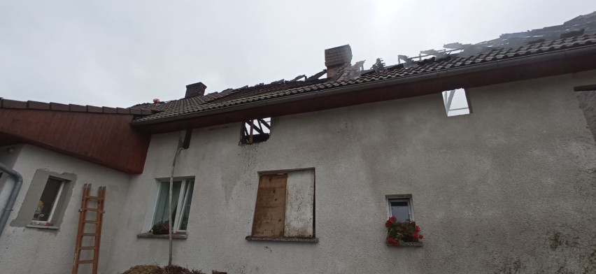 Pożar budynku gospodarczego w Niezdrowicach.
