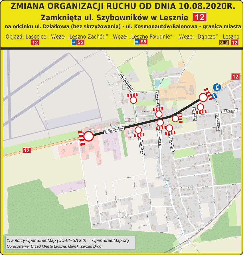 Leszno. Po weekendzie zamkną kolejną część Szybowników. Zniknie jedyny objazd modernizowanej drogi [ZDJĘCIA]