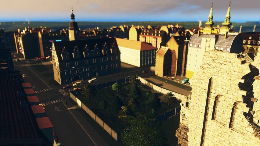 Głogów odwzorowywany w Cities Skylines - Rynek i ratusz