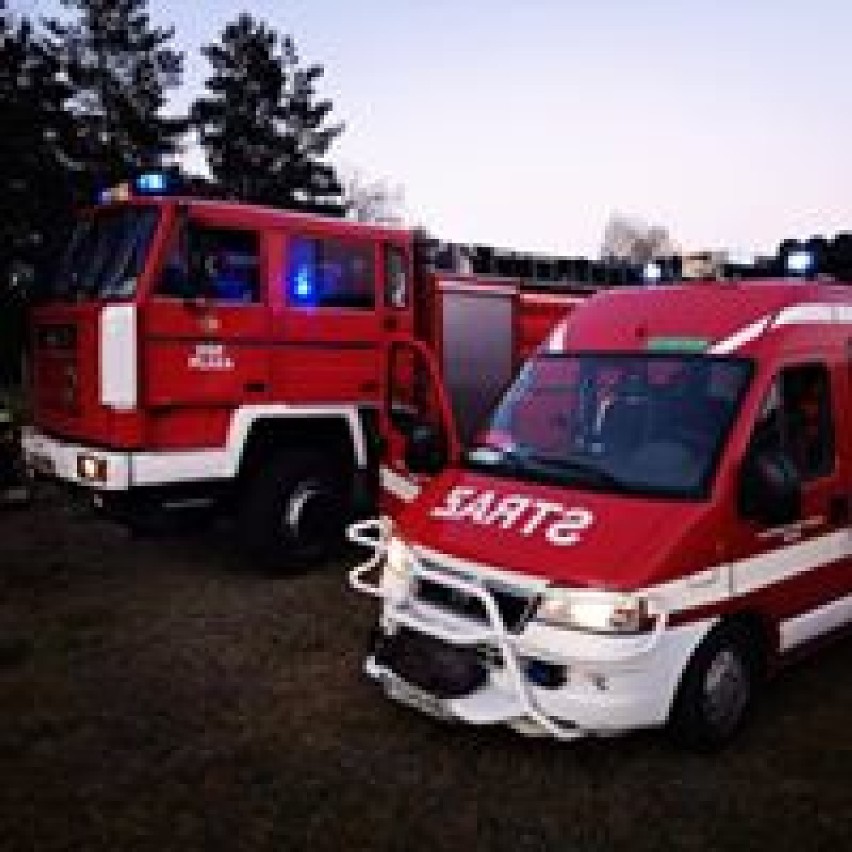 Pożar samochodu ciężarowego w Płazie. Pojazd stanął w ogniu nad ranem