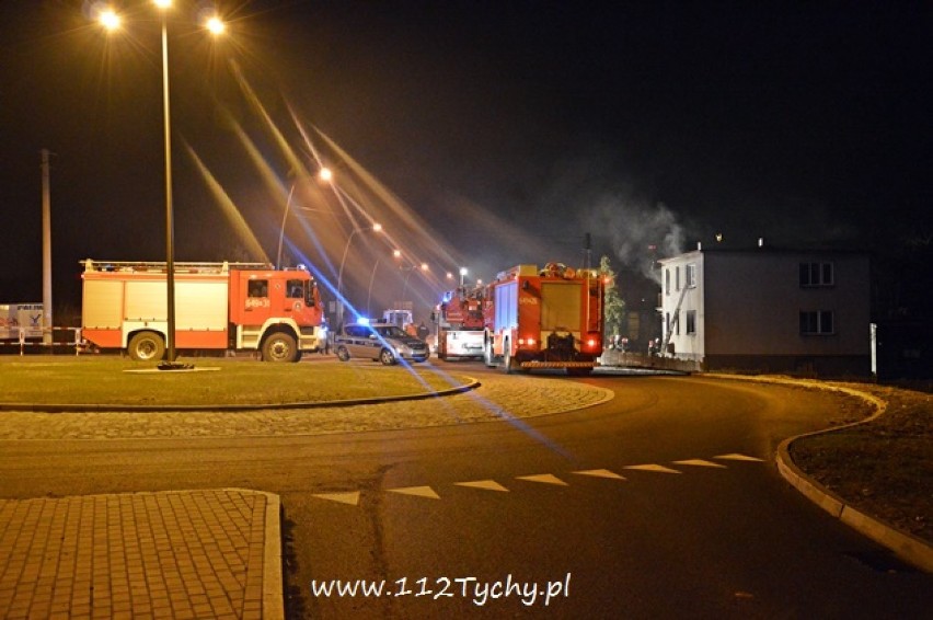 Pożar w Lędzinach przy ul. Pokoju