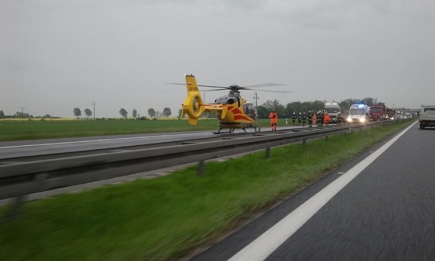 Wypadek na autostradzie A4. Droga w kierunku Wrocławia zablokowana [FOTO]