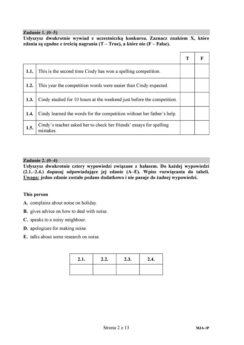Matura 2015. Język ANGIELSKI poziom podstawowy [ODPOWIEDZI,...