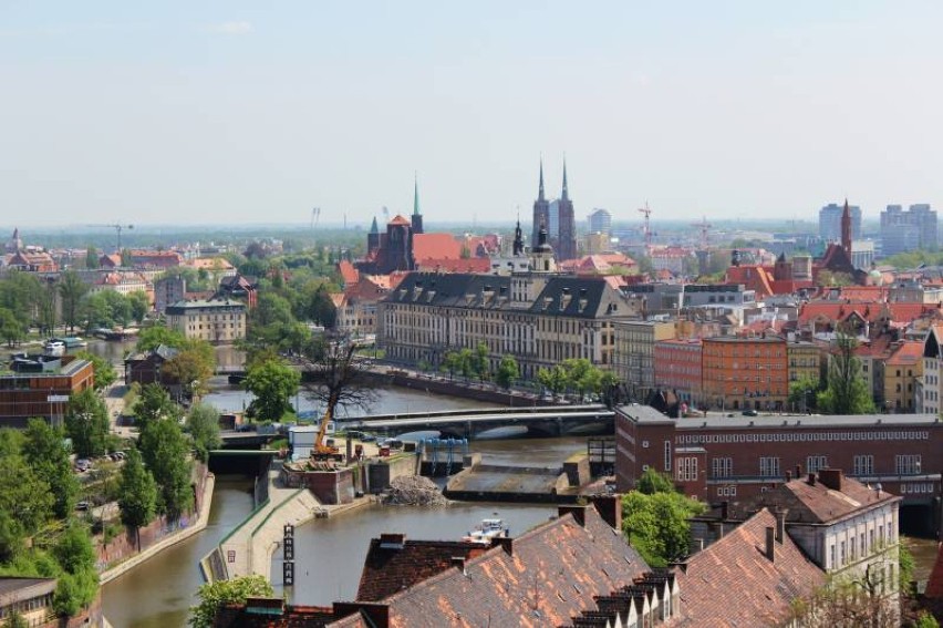 Wrocław widziany z Odra Tower
