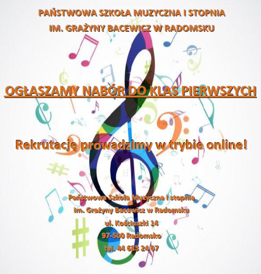Szkoła Muzyczna I st. w Radomsku gra online i zaprasza przyszłych uczniów. Trwa nabór 2020 [FILMY]