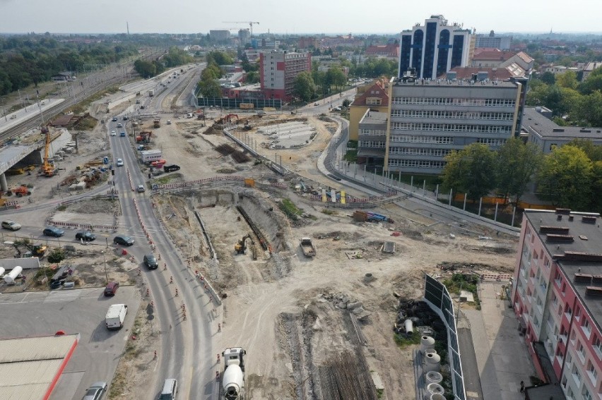 Centrum przesiadkowe Opole Wschodnie - prace w rejonie...