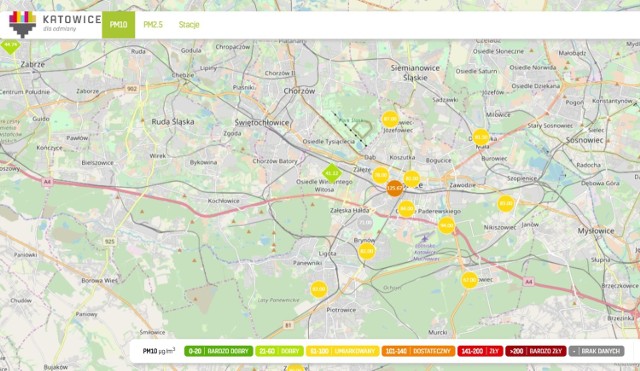 System monitorowania jakości powietrza w Katowicach