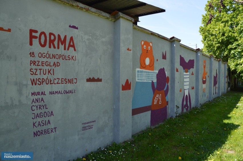 Murale w parku Domu Kultury w Rawiczu
