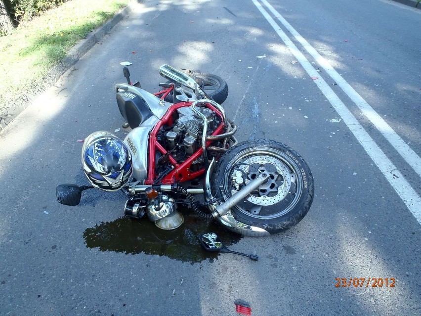 Motocyklista trafił do międzychodzkiego szpitala