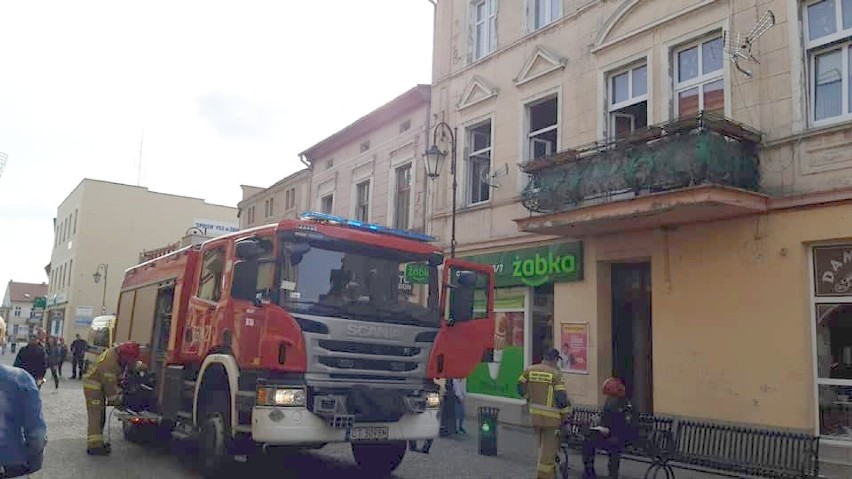 Akcja strażaków na ulicy Śniadeckich w Żninie