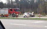 Pijany policjant spowodował wypadek autem ochrony i uciekł do lasu. Miał dwa promile alkoholu