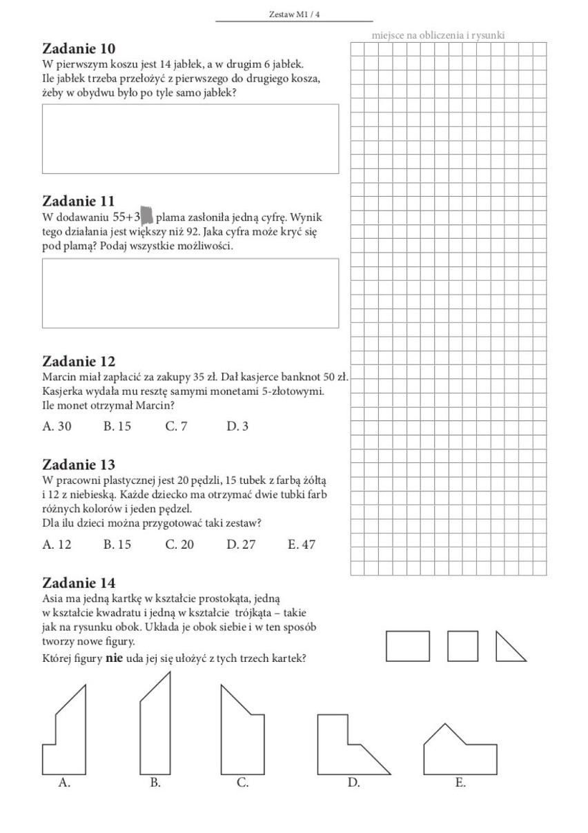 TEST TRZECIOKLASISTY OBUT 2014 [ARKUSZE,...