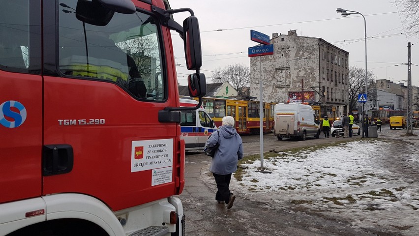 Wypadek na skrzyżowaniu Przybyszewskiego i Kilińskiego w...