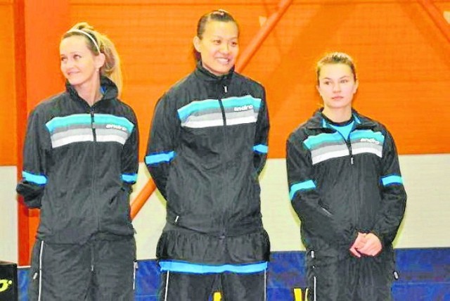 Od lewej: Marta Smętek, Zao Xia i Paulina Knyszewska. Te zawodniczki z powodzeniem reprezentowały klubowe barwy