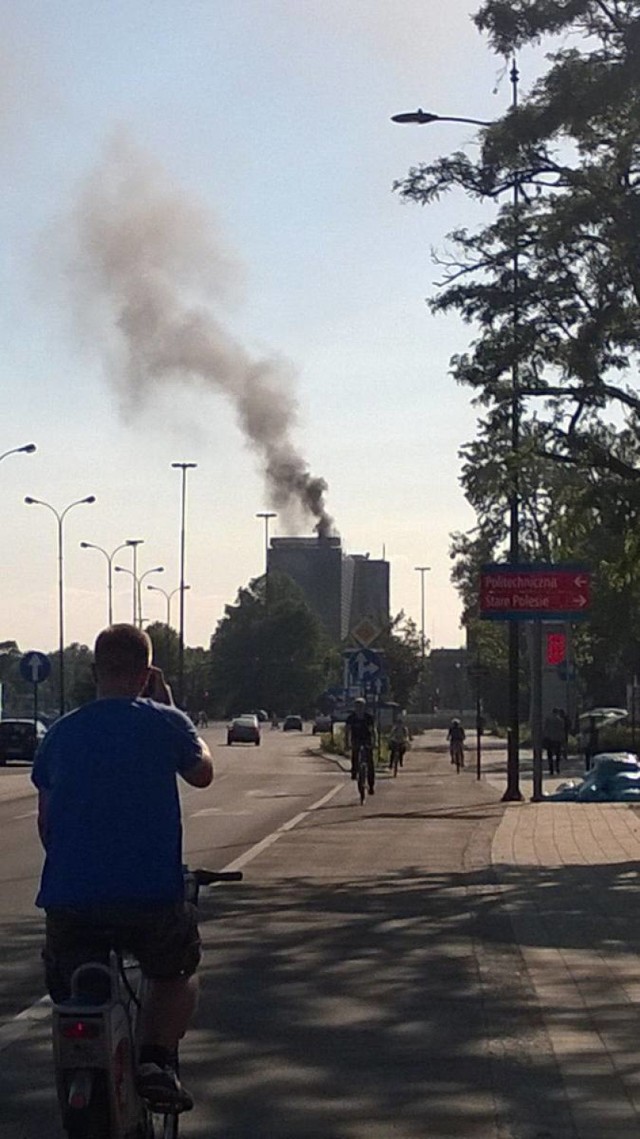Pożar w hotelu Hilton w Łodzi