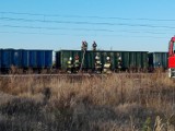 Wagon z węglem palił się na stacji kolejowej w Parlinie 