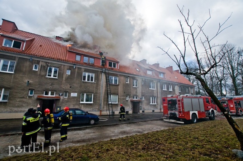 Pożar w Elblągu