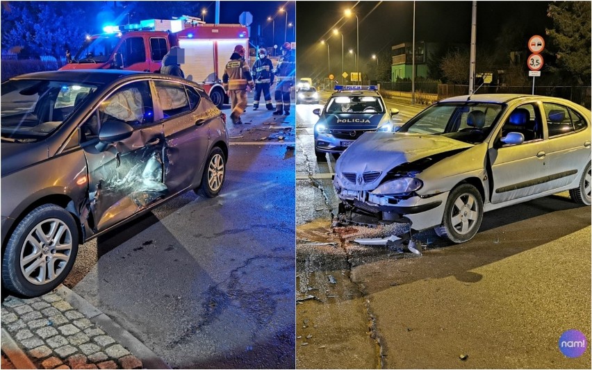 Wypadek na skrzyżowaniu Wiejska - Zgodna we Włocławku
