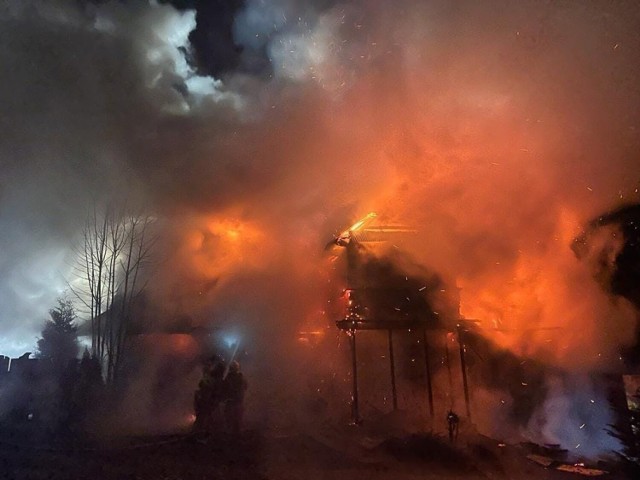 Pożar w Sierockiem na Podhalu