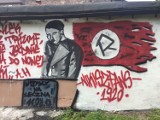 Katowice: Nazistowski mural z Adolfem Hitlerem w Nikiszowcu. Namalowali go kibole Ruchu? [ZDJĘCIA]