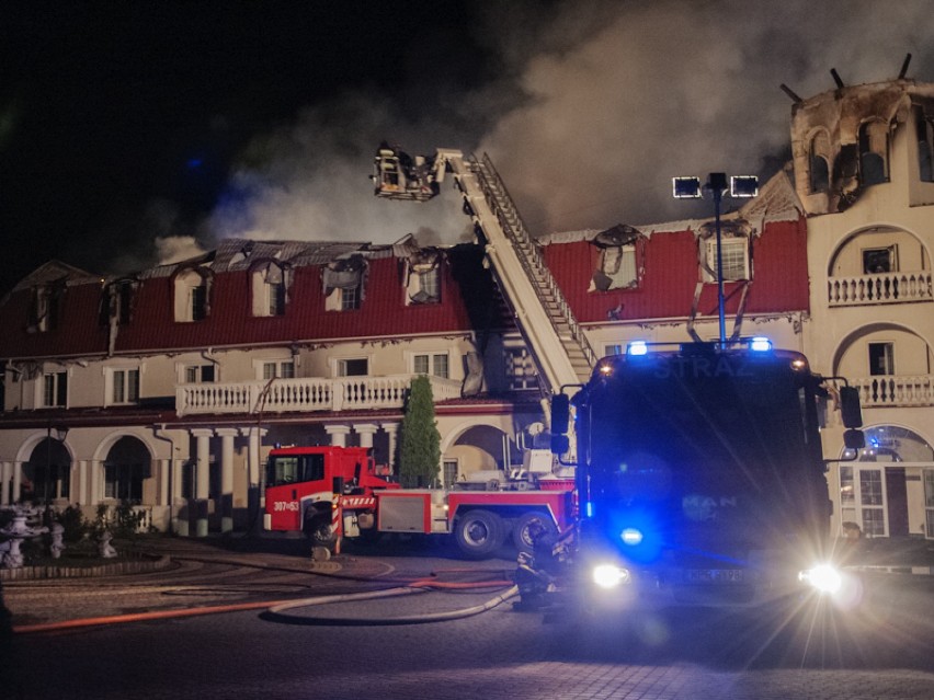 Pożar hotelu Baron w Nadarzynie