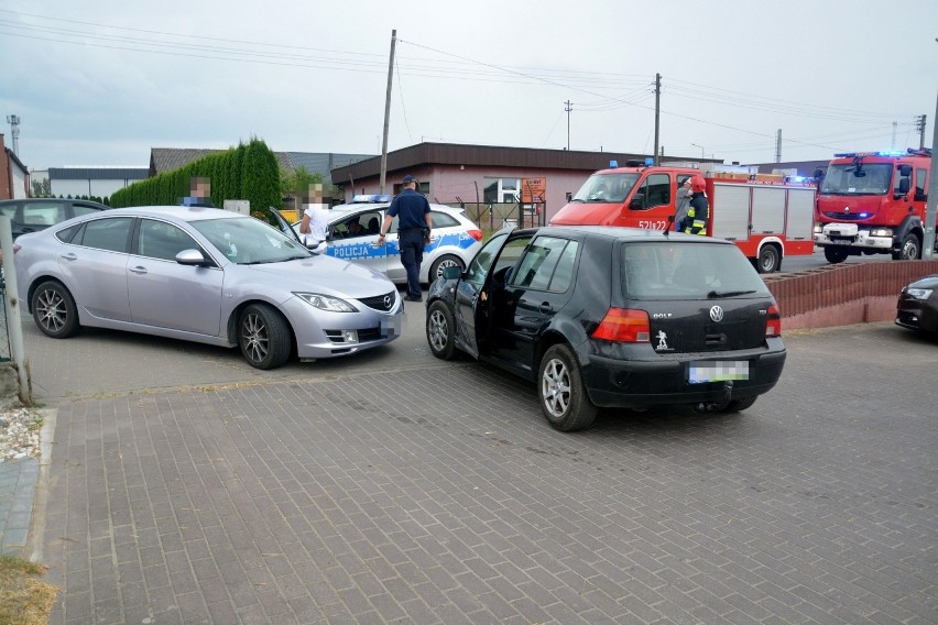Na ulicy Kościuszki w Sępólnie zderzyły się dwa auta. Jedna...