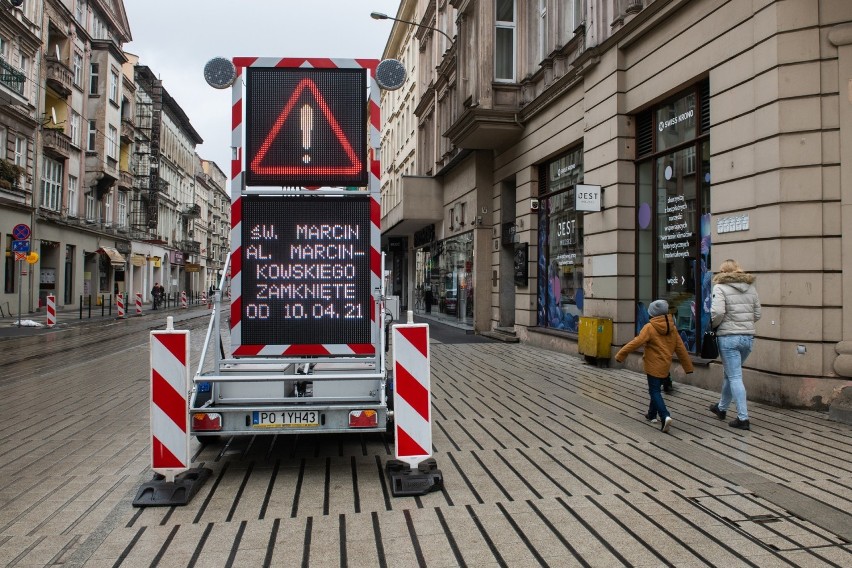 Ze względu na to, że Al. Marcinkowskiego zostaną zamknięte,...