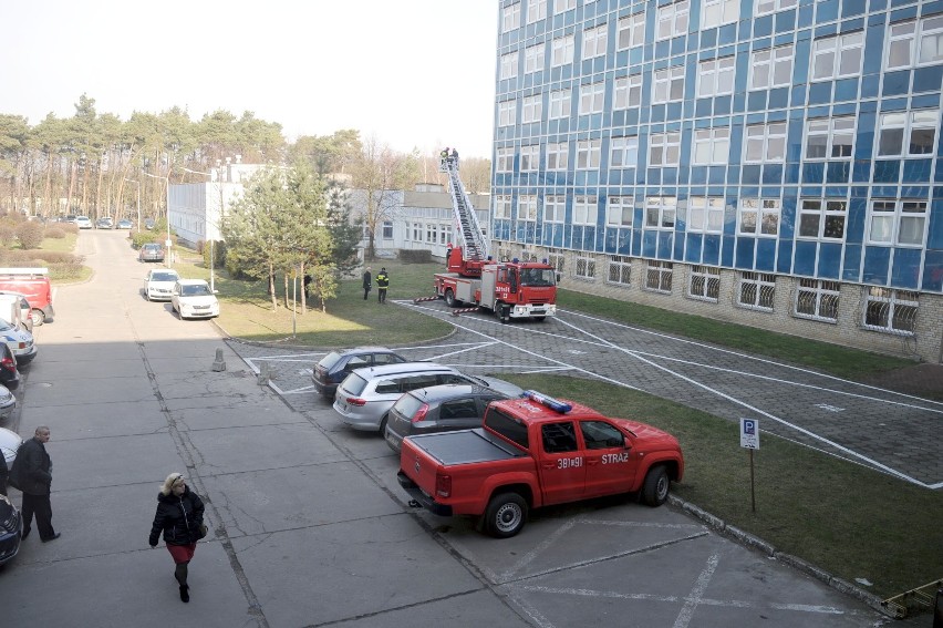 Straż pożarna w leszczyńskim szpitalu