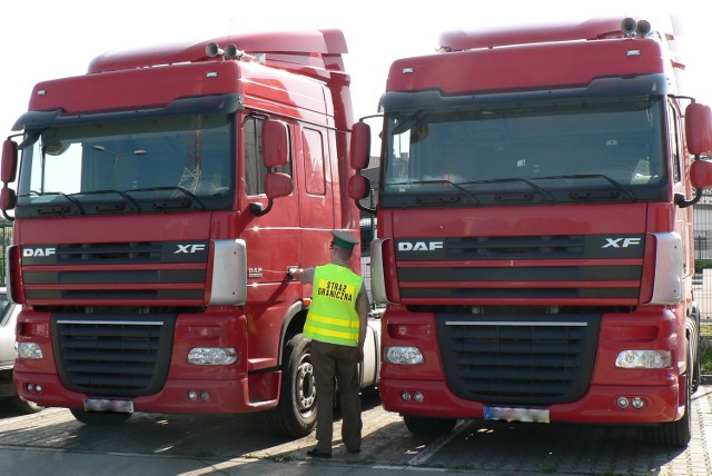 Hrebenne: pogranicznicy zatrzymali kierowców dwóch kradzionych DAF-ów