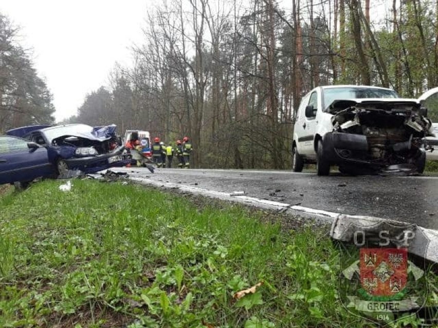 Brodła. Groźny wypadek na DW 780. Jedna osoba ranna