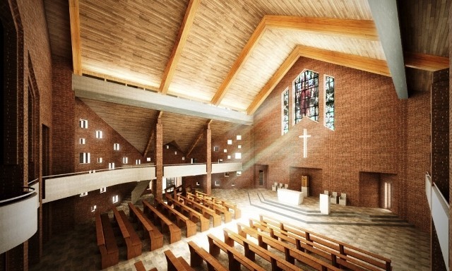 Nowy kościół św. Urbana w Mikołowie - Kamionce [WIZUALIZACJE] prace już trwają