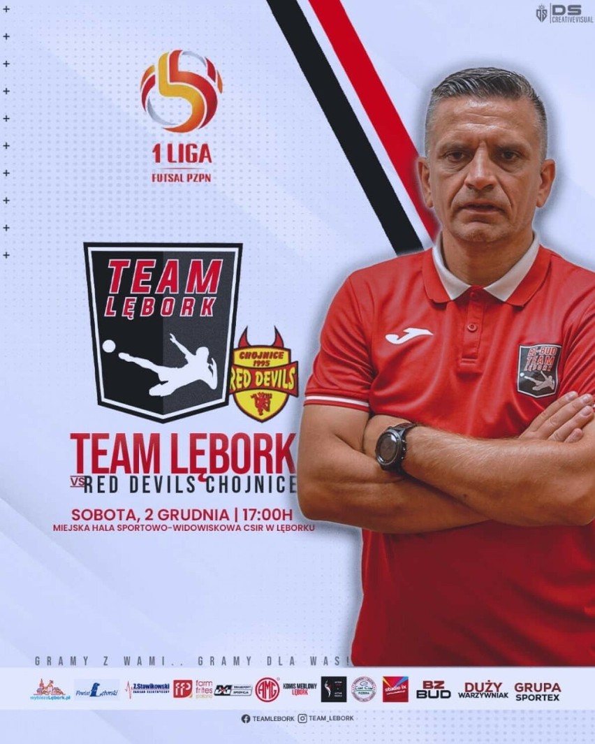W hicie I ligi futsalu Team Lębork zagra z Red Devils Chojnice. Wpadnie Mikołaj